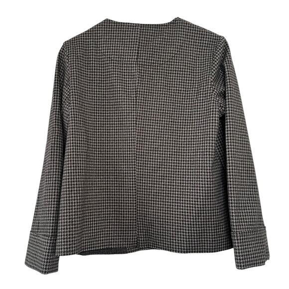 Max Studio London Houndstooth Button Front Jacket Black White Size Small - Picture 6 of 8